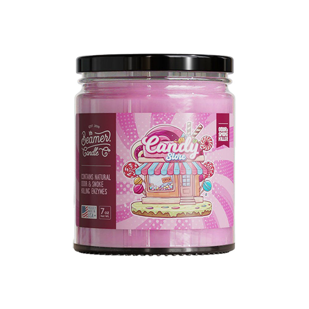 Beamer Candle Co. Odor & Smoke Killer Glass Jar Candle | Candy Store | 7oz