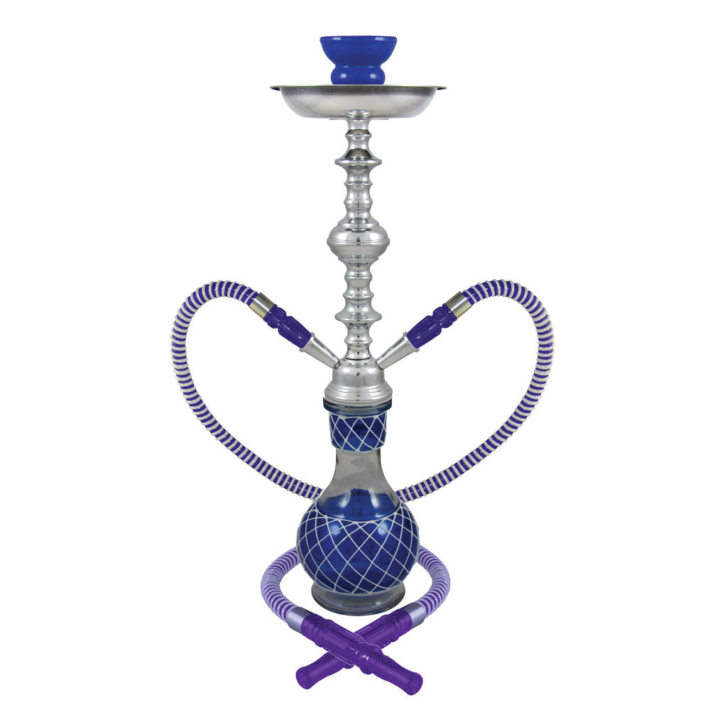 19" Nicolette 2-Hose Premium Hookah - Colors Vary